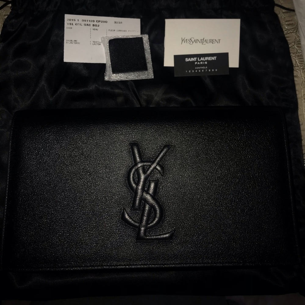 YSL BLACK CLUTCH